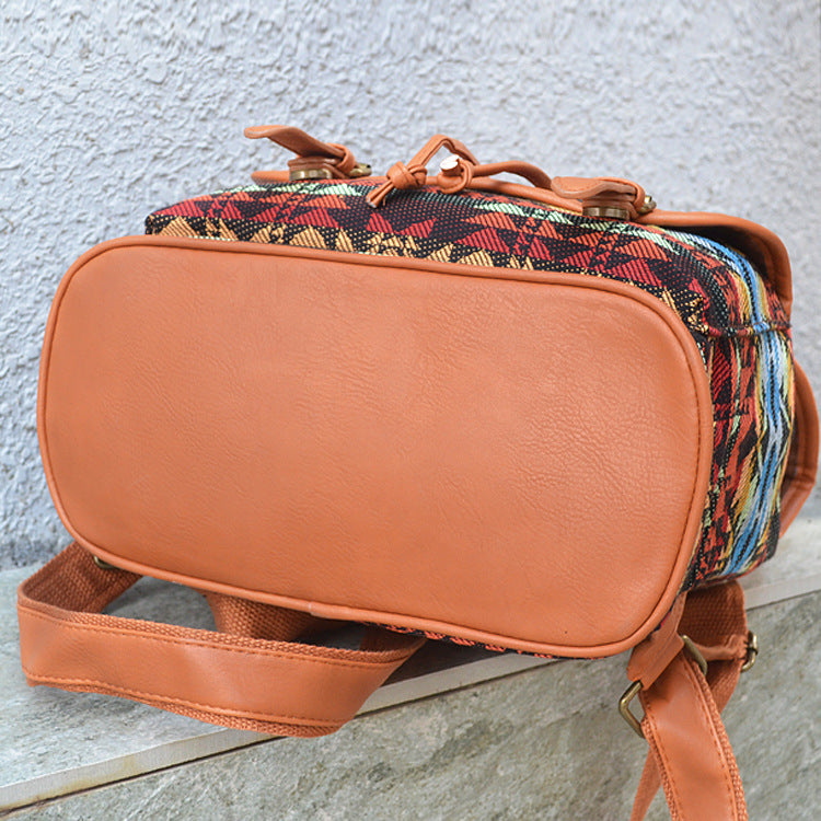 Wholesale Canvas Vintage Western Striped Canvas Backpack